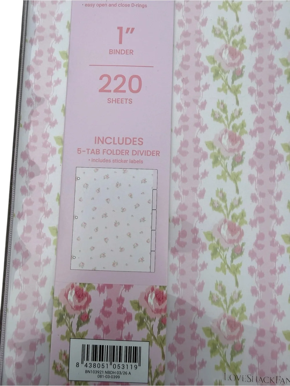 Loveshackfancy Pink binder pen and ruffle pouch set